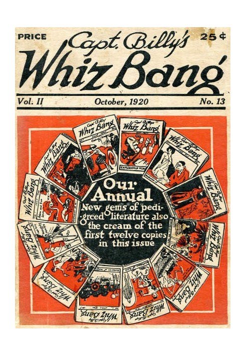 Captain Billy's Whiz Bang, Vol. 2. № 13, жовтень 1920 р. Американський журнал дотепності, гумору та філософії