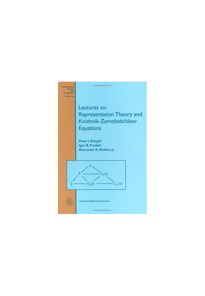 Lectures on Representation Theory and Knizhnik-Zamolodchikov Equations