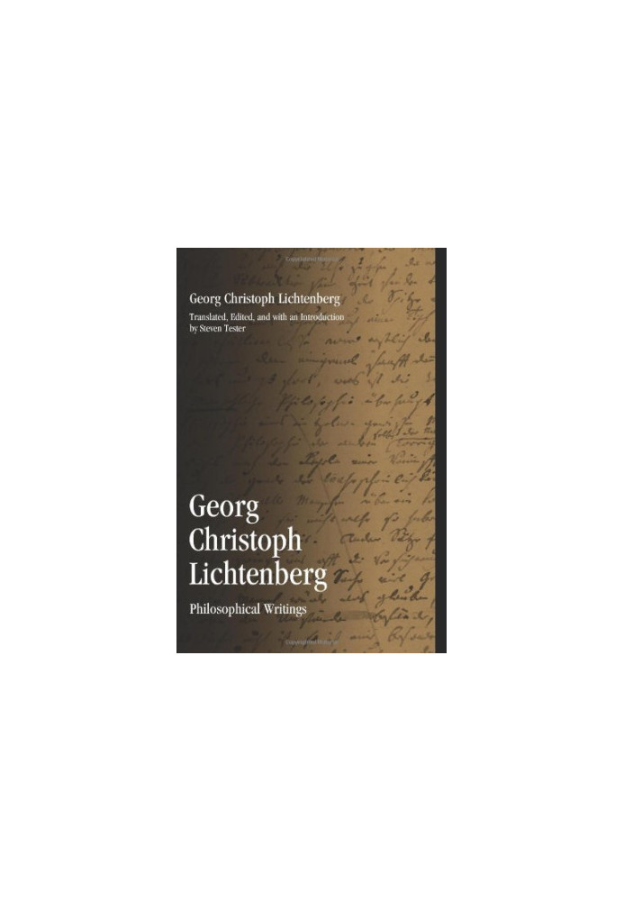 Georg Christoph Lichtenberg: Philosophical Writings