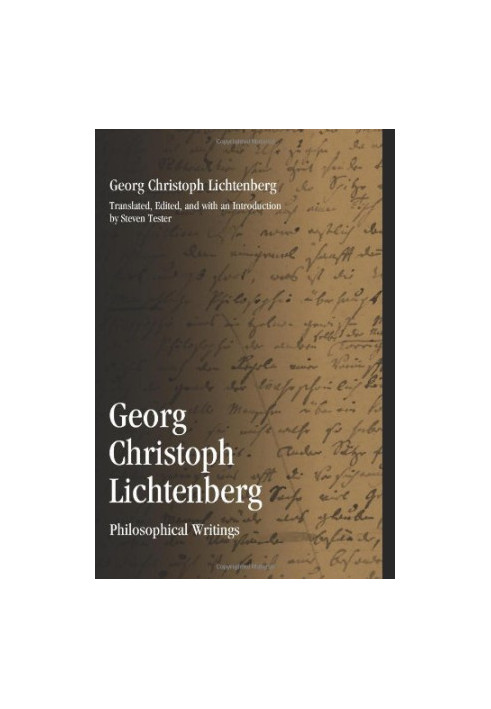 Georg Christoph Lichtenberg: Philosophical Writings