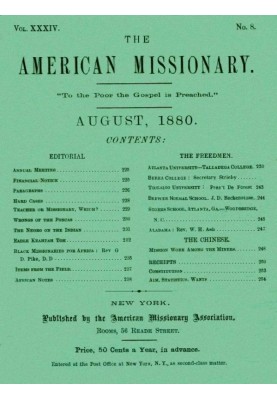 The American Missionary — Volume 34, No. 8, August, 1880