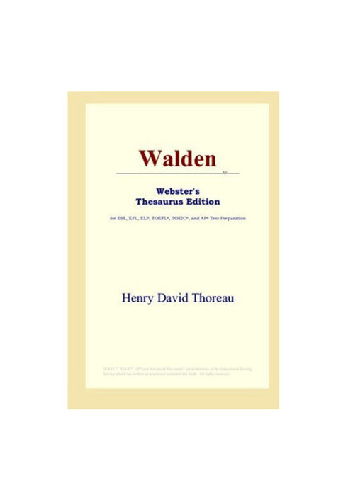 Walden (Webster's Thesaurus Edition)