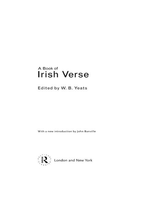 A Book of Irish Verse