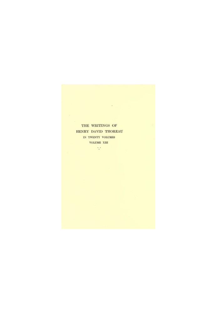The Writings of Henry David Thoreau in 20 Volumes