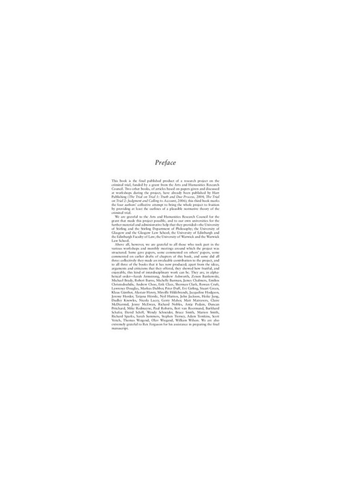 The Trial on Trial: Volume 3: Towards a Normative Theory of the Criminal Trial