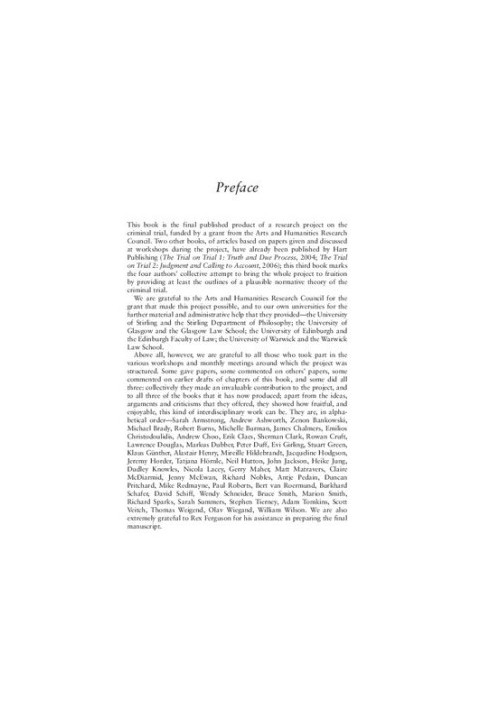 The Trial on Trial: Volume 3: Towards a Normative Theory of the Criminal Trial