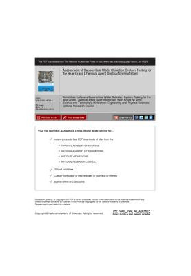 Assessment of Supercritical Water Oxidation System Testing for the Blue Grass Chemical Agent Destruction Pilot Plant