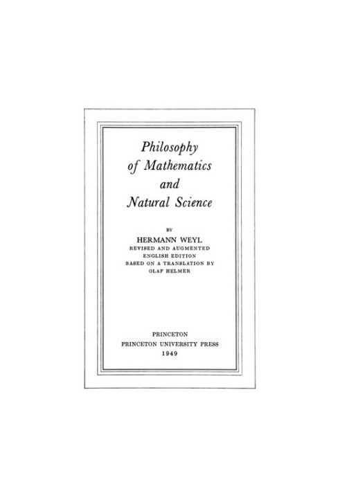 Philosophy of Mathematics and Natural Science