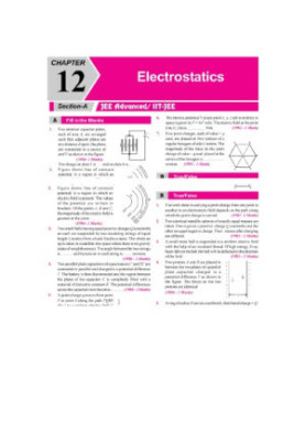 Electrostatics IIT JEE Chapter wise Solution 1978 to 2017 along with AIEEE IIT JEE main