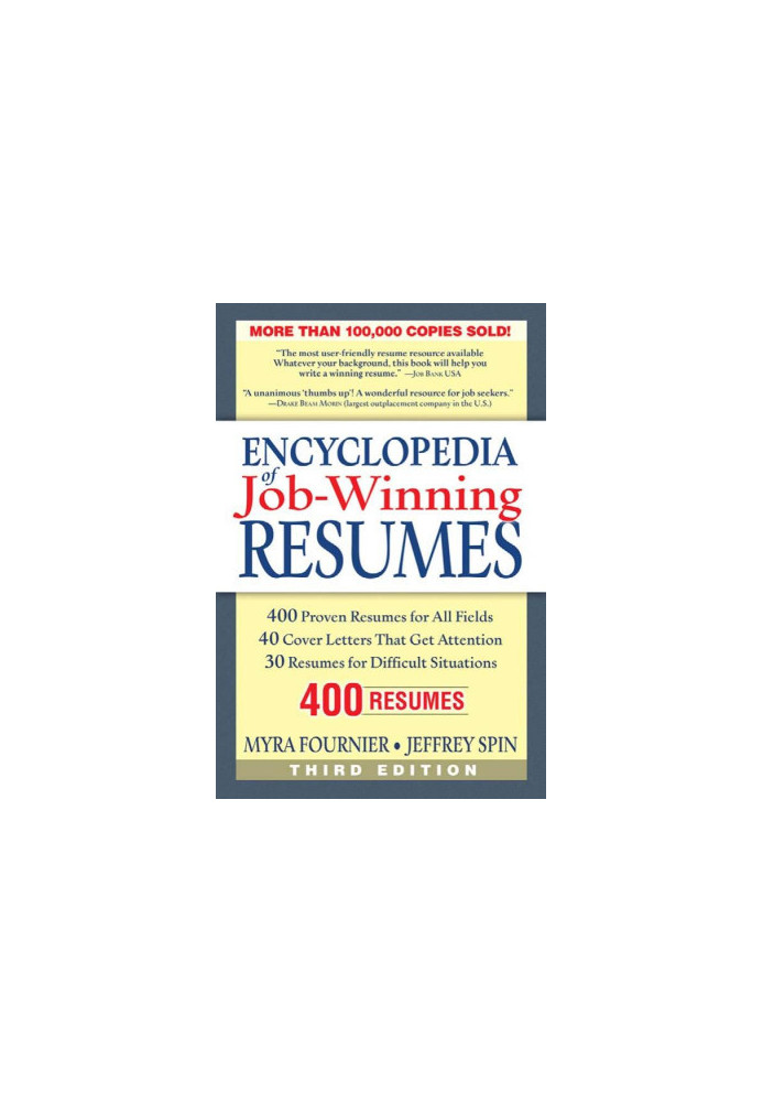 Encyclopedia of Job Winning Resumes, Third Edition