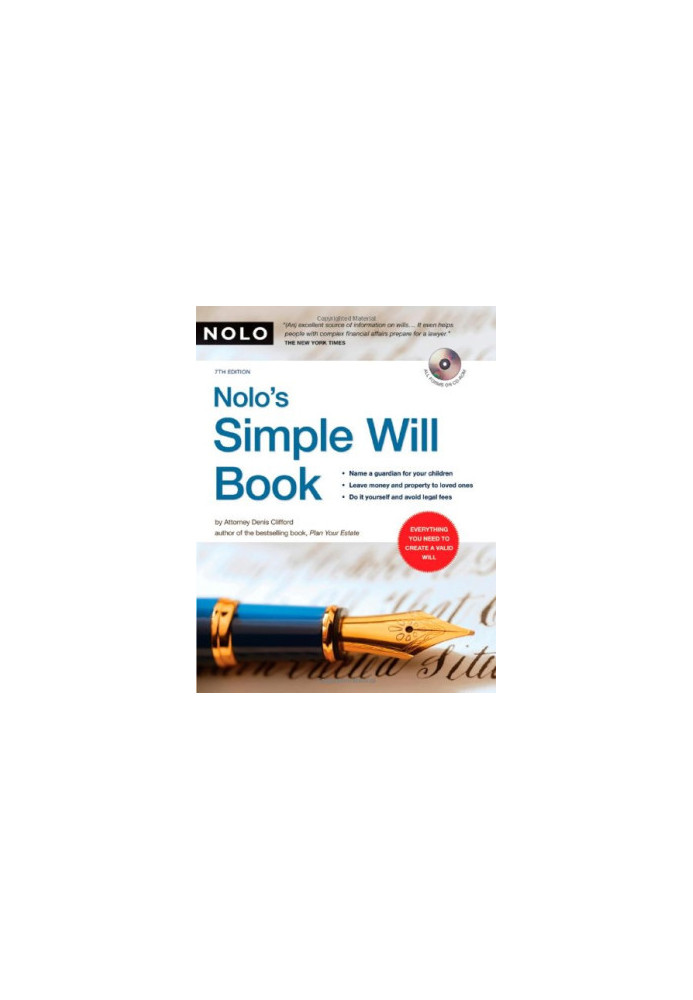 Nolo's Simple Will Book, 7th edition