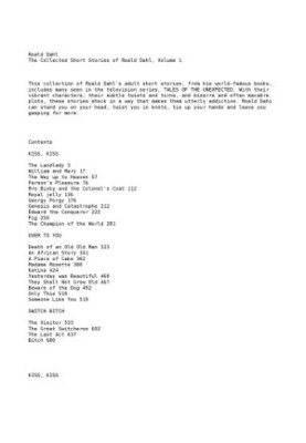 Collected Stories of Roald Dahl