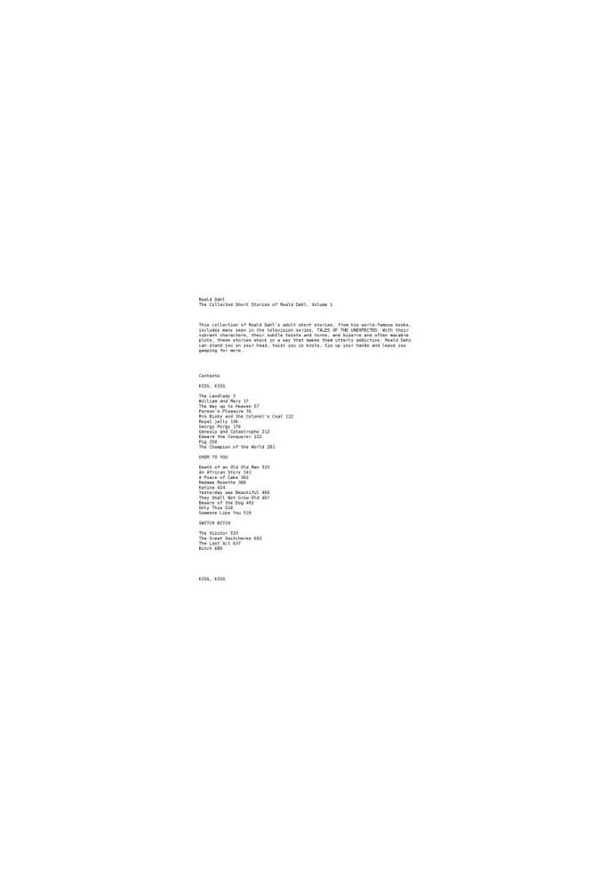 Collected Stories of Roald Dahl