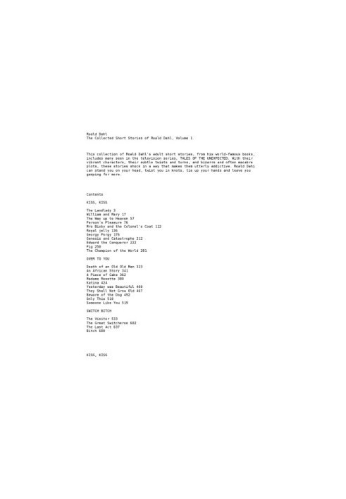 Collected Stories of Roald Dahl