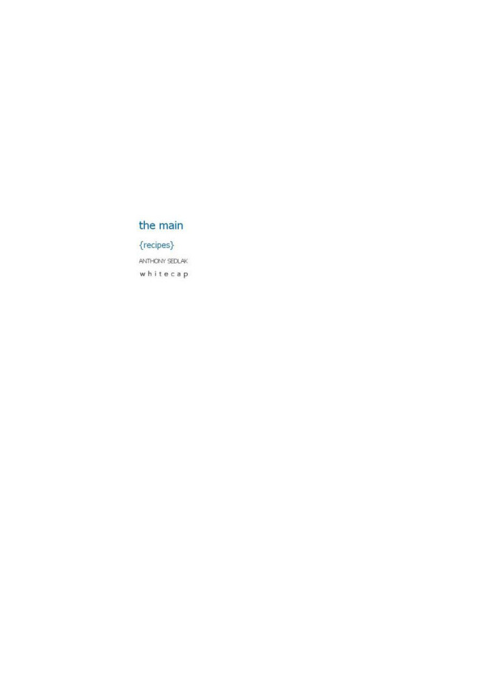The main: recipes