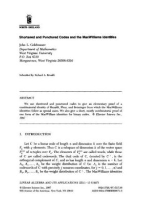 Linear Algebra and its Applications. Volume 253