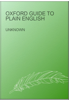 Oxford Guide to Plain English