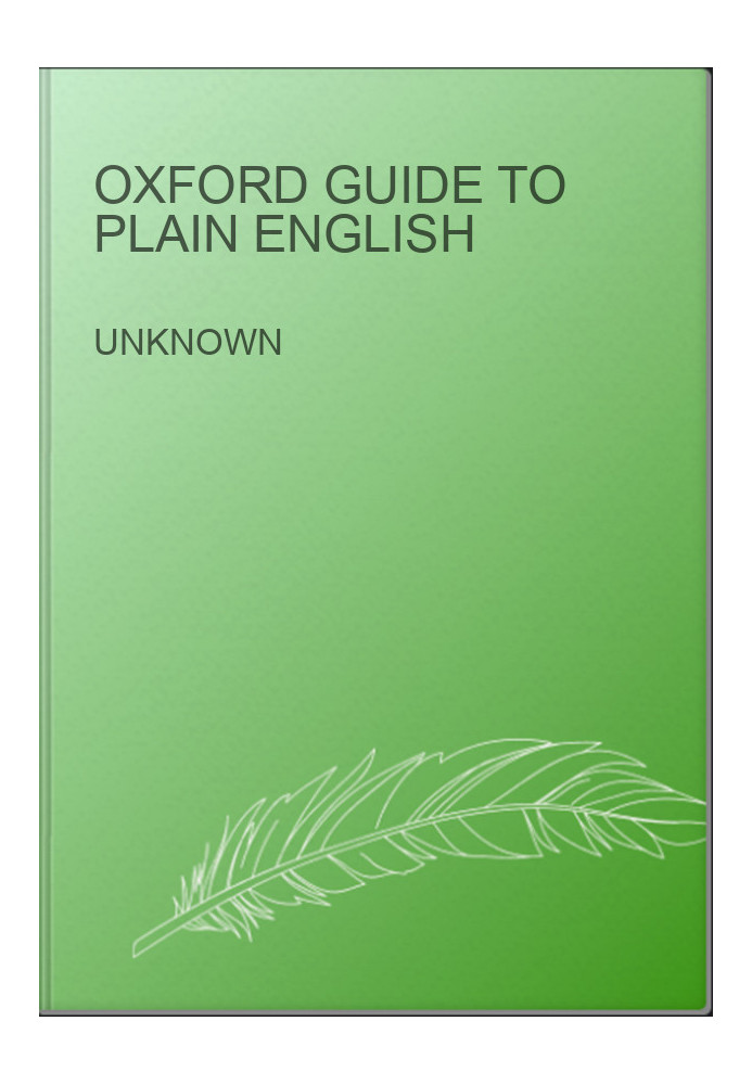 Oxford Guide to Plain English