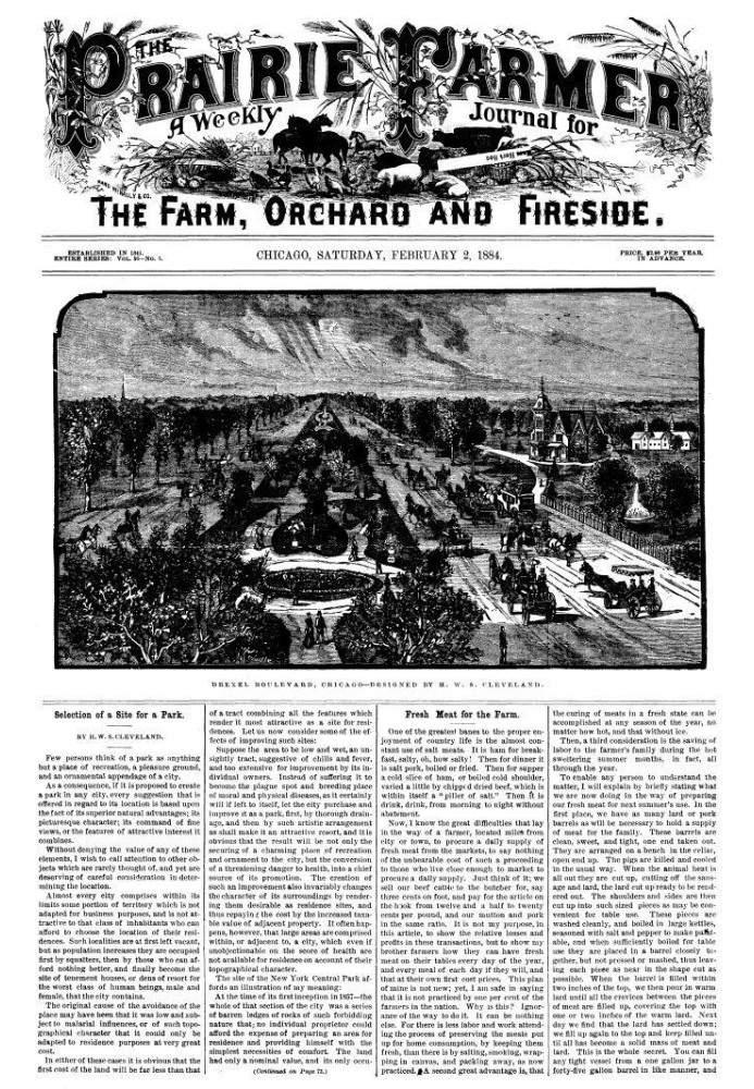 Prairie Farmer, Vol. 56: № 5, 2 лютого 1884 р. Щотижневий журнал для ферми, саду та каміна