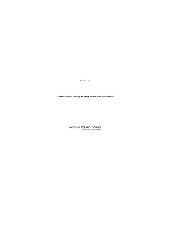 A Framework for Assessing the Health Hazard Posed by Bioaerosols