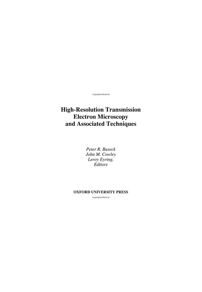 High-resolution transmission electron microscopy and associated techniques