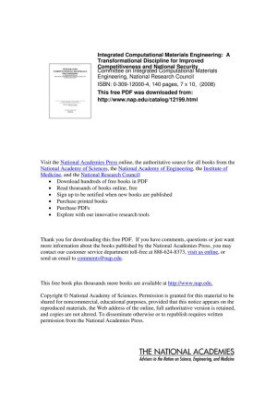 Integrated Computational Materials Engineering