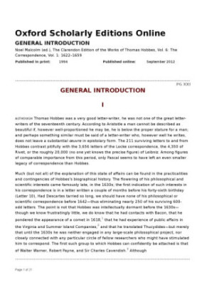 The correspondence. Volume I, 1622-1659