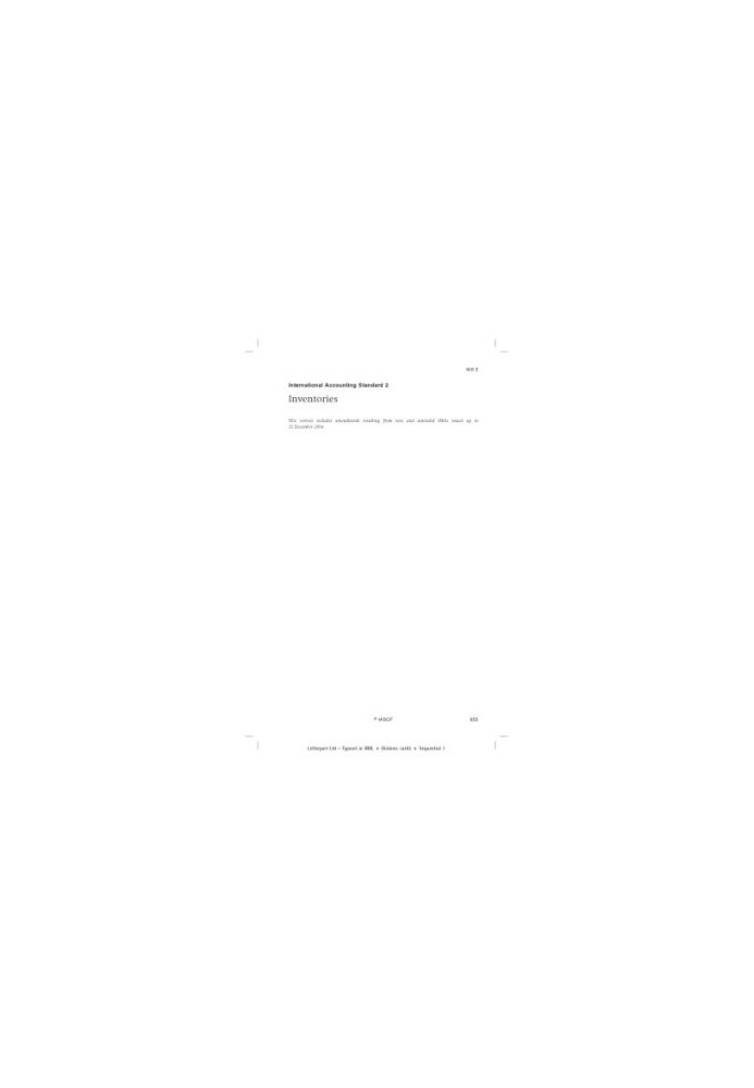 International Accounting Standard 2. Inventories