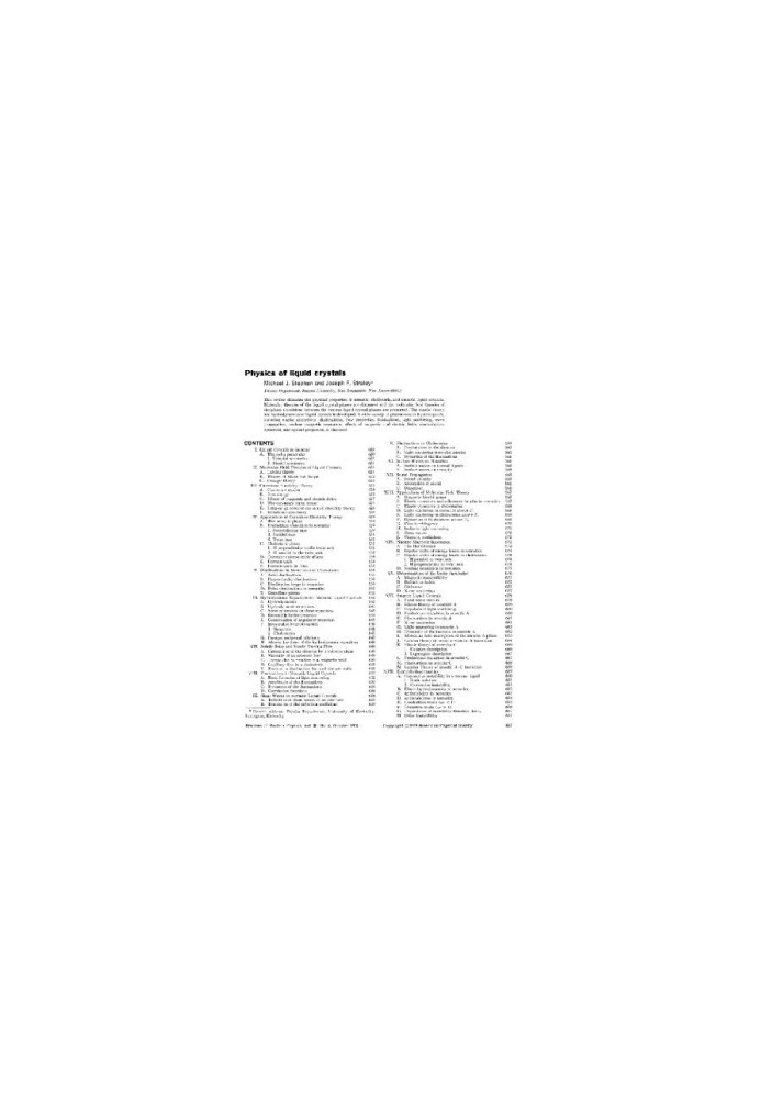 Physics of liquid crystals