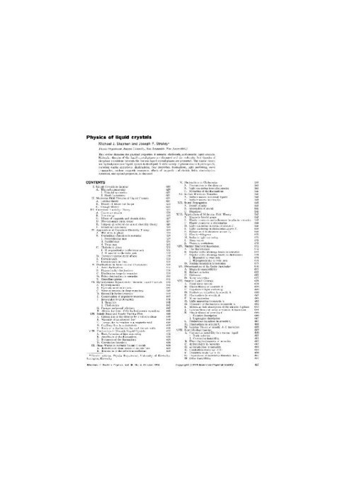 Physics of liquid crystals
