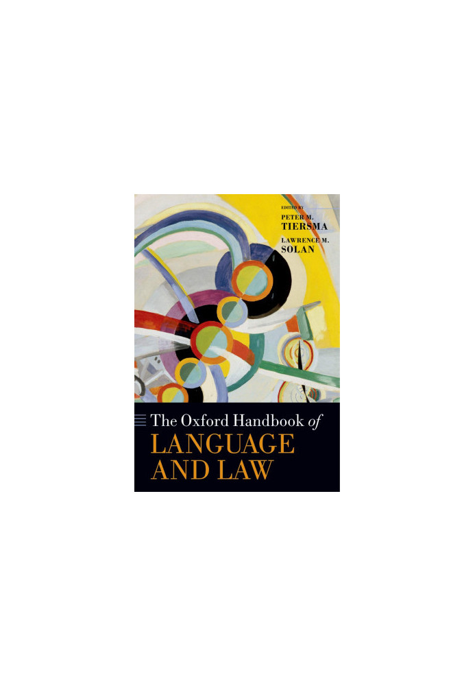 The Oxford Handbook of Language and Law