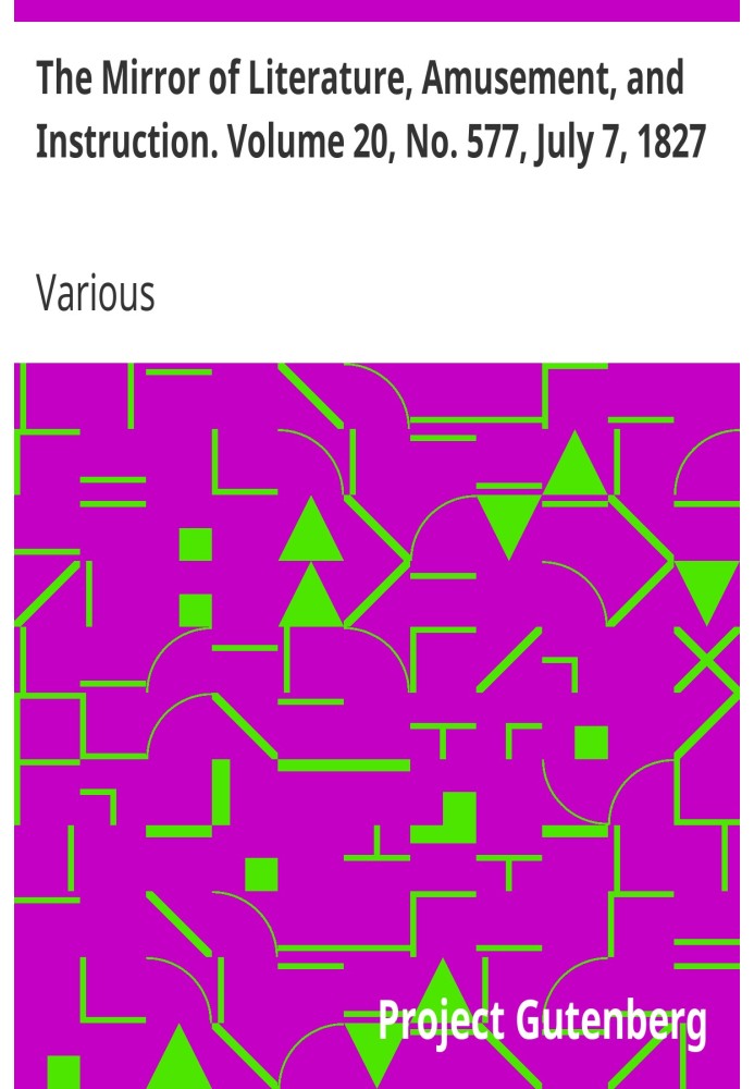 Зеркало литературы, развлечений и обучения. Том 20, № 577, 7 июля 1827 г.