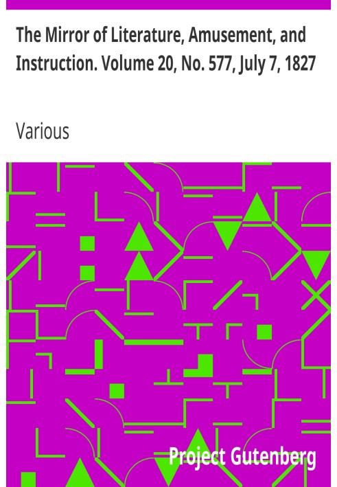 Зеркало литературы, развлечений и обучения. Том 20, № 577, 7 июля 1827 г.