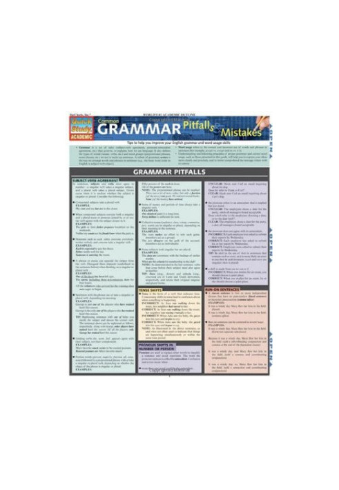 Common Grammar Pitfalls & Mistakes (BarCharts QuickStudy)