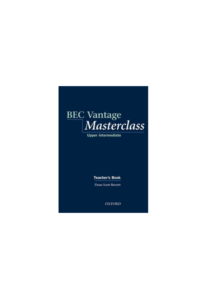 BEC Vantage Masterclass Teacher's Book.