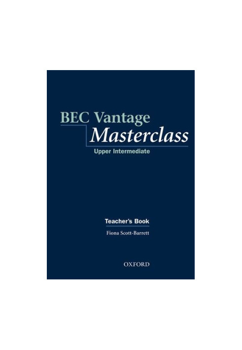 BEC Vantage Masterclass Teacher's Book.