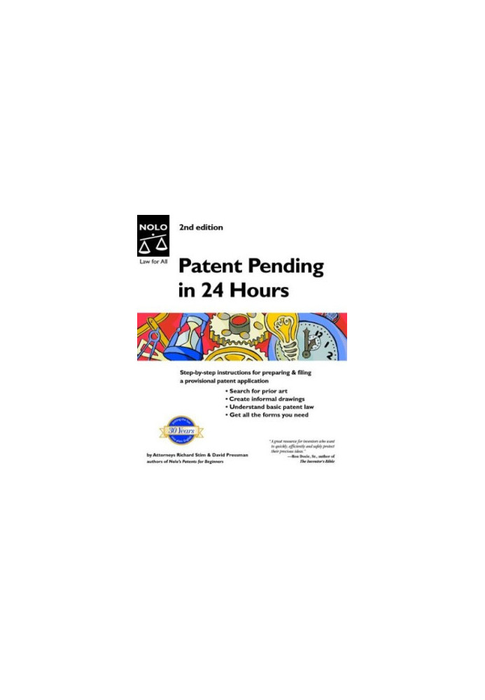 Patent Pending in 24 Hours "With CD"