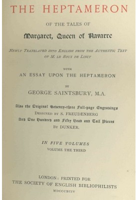 The Tales of the Heptameron, Vol. 3 (of 5)