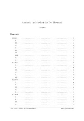 Anabasis, the March of the Ten Thousand
