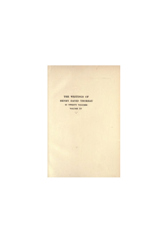 The Writings of Henry David Thoreau in 20 Volumes