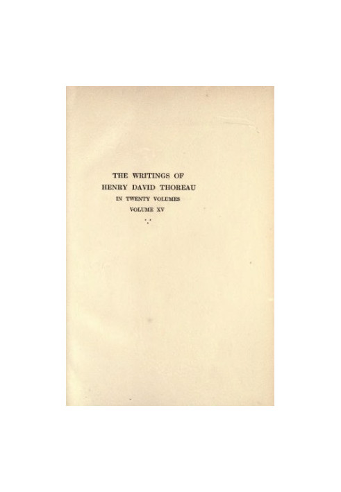 The Writings of Henry David Thoreau in 20 Volumes