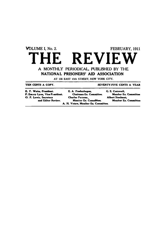 Огляд, том. 1, № 2, лютий 1911 р