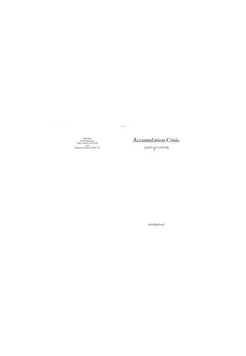 Accumulation Crisis