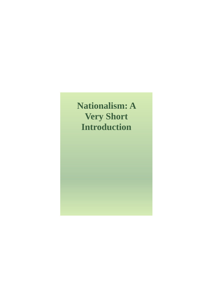 Nationalism: A Very Short Introduction
