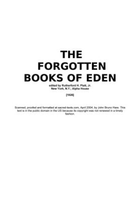 The Lost Books of the Bible and the Forgotten Books of Eden