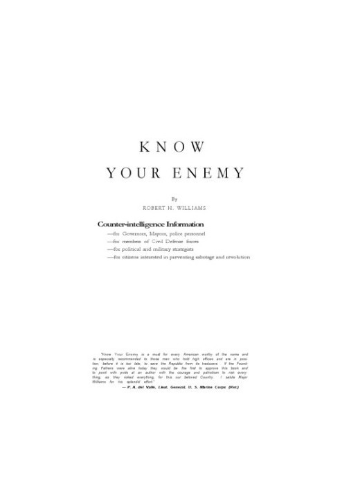 Know Your Enemy: Counter-intelligence Information