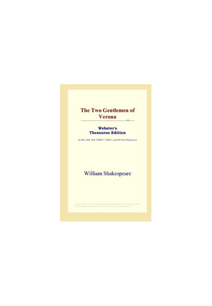 The Two Gentlemen of Verona (Webster's Thesaurus Edition)