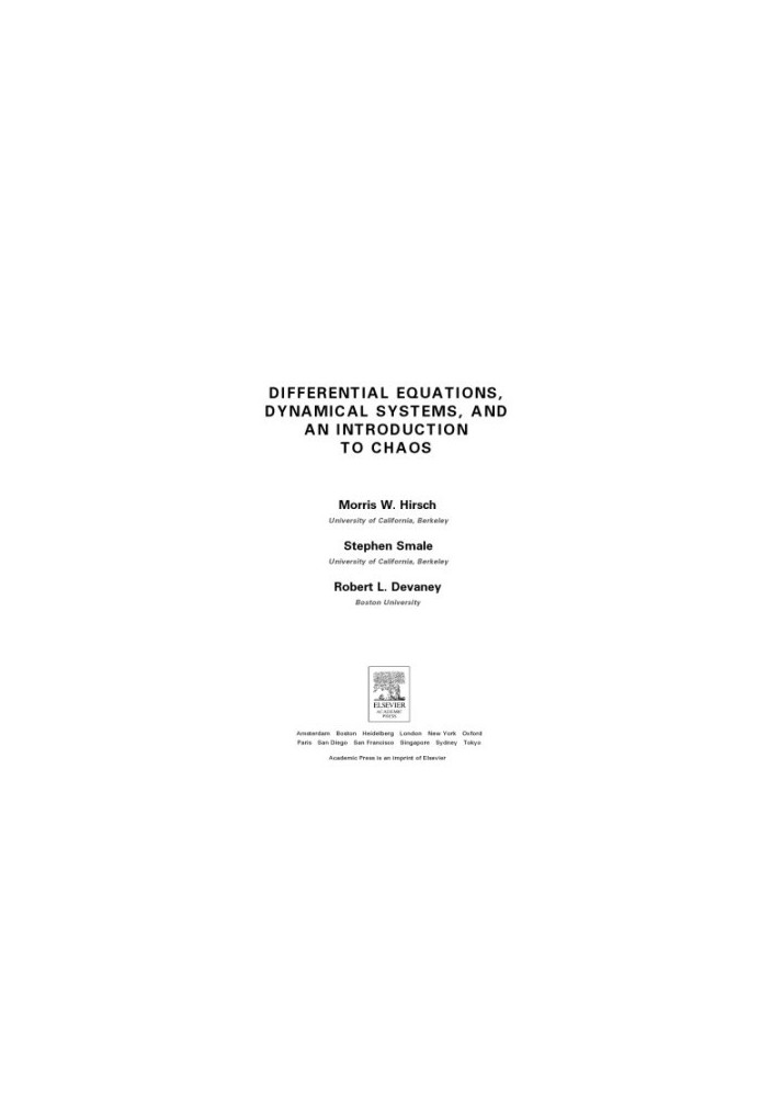 Differential Equations, Dynamical Systems and an Intro to Chaos