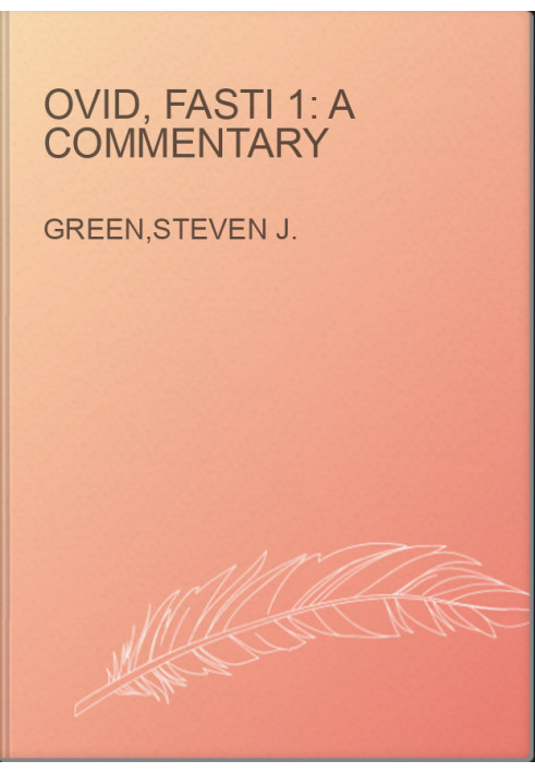 Ovid, Fasti 1: a commentary