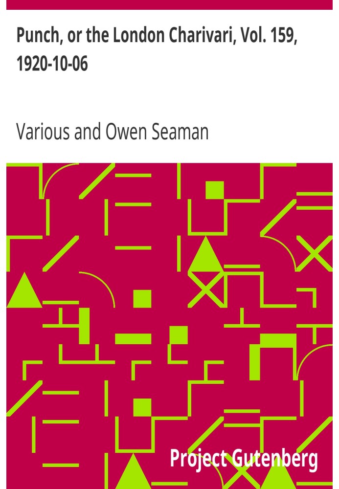 Панч, або Лондонський чаріварі, том. 159, 1920-10-06